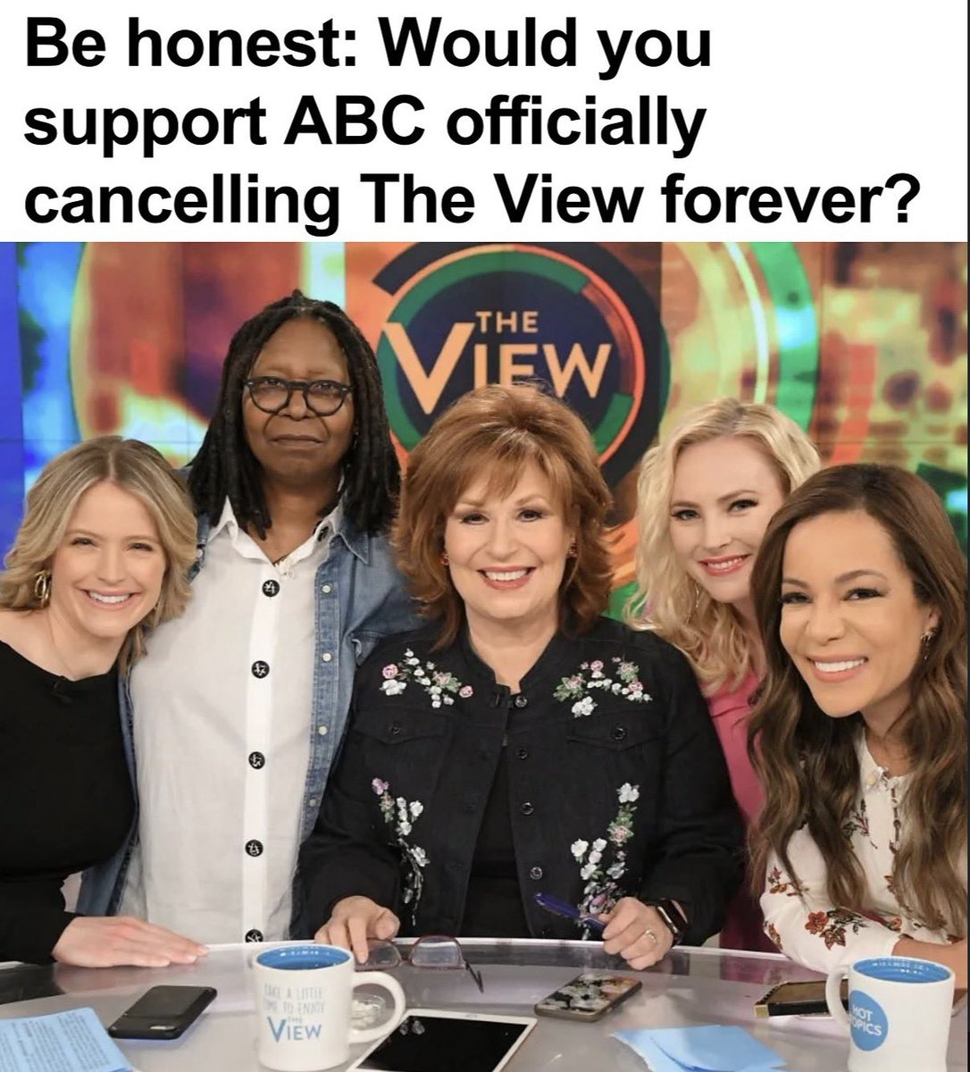 FloraLuzz_'s tweet photo. Be honest: Would you support ABC officially cancelling The View forever? https://t.co/K2uSqEZZjr