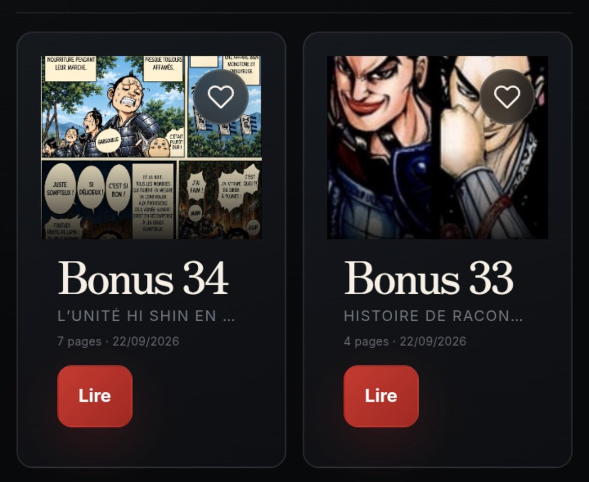 ShinsekaiTeamOf's tweet photo. #kingdom Deux nouveaux chapitres Bonus disponible sur notre site 👇👉 [https://t.co/QG3shKWebB]
Titre Bonus 33 : HISTOIRE DE RACONTER DES HISTOIRES
Titre Bonus 34 : L'UNITÉ HI SHIN EN MARCHE

Bonne lecture - Shinsekai_Team https://t.co/lRr1S7lfwL
