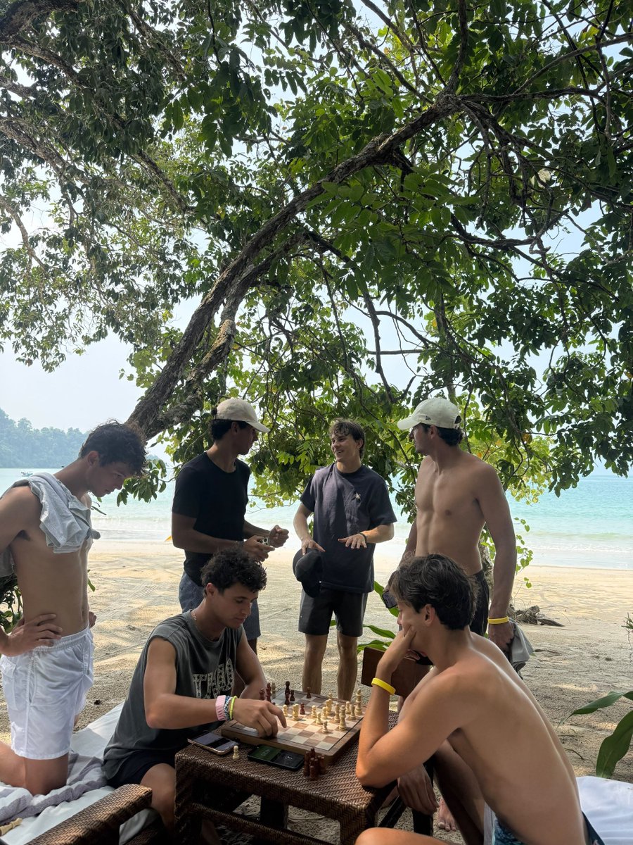 teamfifty5's tweet photo. carlos on the boys trip, organizing it, finding their accomodations and getting to know some of the guys better 🥹💙

“i think i saw that there were drivers trying to get on a flight to malaysia from baku on saturday night, and rather than flying straight to kuala kumpur, i offered, ‘why don’t we go somewhere else?’

“i found a hotel on an island to spend four or five days that looked really nice, with good cycling and a good gym. i said, ‘why don’t we, instead of all flying to kuala lumpur for four days, which is more of a city and has less planned for us at least, fly to this nice resort?’

“we all jumped on that plane on saturday night and flew straight from baku to langkawi. no one has probably ever flown from baku to langkawi. it’s the most random flight ever.”

“normally on race weekends, we never see each other. i never see all the guys that
i got to spend time with because we all have our own commitments, so very rarely do you actually get to spend some proper time with them.

the island we went to was quite fun because it was a small island and you put seven drivers on an island and see what they end up doing. it was a bit of a social experiment, for sure. those four days, i
i would say, were interesting.”

“i personally got to meet a lot more characters and some drivers that i didn’t know. i got to see their story, where they came from, how they ended up being the way they are, and why, and got to bond with them and understand them a bit better.

“for me, it was a very cool experience. i think we all left there quite happy with how it went.”