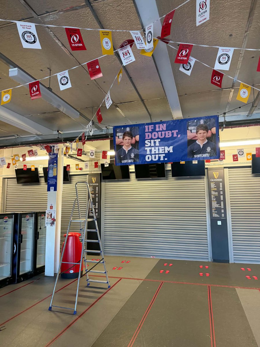 MarkHun23432227's tweet photo. Pride of place at the Ulster Supporters Bar at Ravenhill (Affidea)
Will remain a permanent fixture to remind people of the important message.
If In Doubt Sit Them Out rugby is an important game but nothing is more important than your health. 
@peterrobinson86 
@DvoRobinson 💔❤️‍🩹❤️ https://t.co/KDiesXia0T