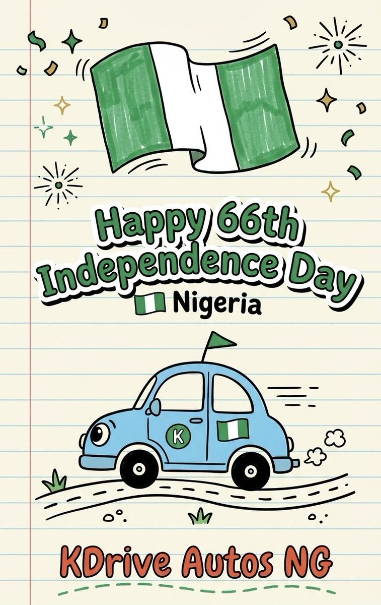KDriveAutosNG's tweet photo. 🇳🇬 Happy 66th Independence Day!

Drop a 🚗 in the comments if you believe you're driving off in YOUR car this month 👇

Freedom looks good on you. Time to free yourself from "one day" and make it this day.

#KDriveAutosNG #IndependenceDay https://t.co/6BvrON3Vyh