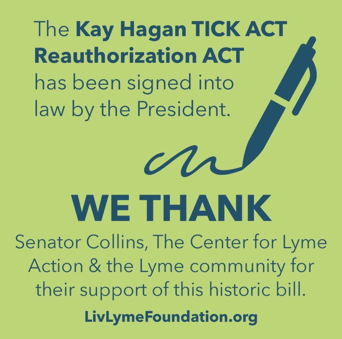 liv_lyme's tweet photo. 🚨 BREAKING NEWS FOR THE LYME COMMUNITY 🚨

This is a moment we have been working toward for years.

A new Presidential Executive Order has been signed to accelerate the fight against ticks and the diseases they transmit—including Lyme disease, Babesiosis, Rocky Mountain spotted fever and Alpha-Gal Syndrome.

For LivLyme, this work didn’t start today.

💚 We have been part of this national effort since the original TICK Act was signed into law in 2019—advocating for patients, working alongside federal leaders, supporting innovation and helping bring the voices of families affected by tick-borne disease to the table.

Since then, we have continued that work through HHS, LymeX, TOPx, the Tick Borne Disease Working Group, Lyme Disease Round Tables pushing for better prevention, better diagnostics, better data and ultimately better answers for patients.

Today, we are incredibly grateful to see tick-borne disease receiving this level of national attention.

There is still so much work ahead—but this is meaningful progress.

Thank you to HHS and everyone who has continued to listen, collaborate and push Lyme disease innovation forward.

For every patient and every family still searching for answers—we keep going. 💚

#BreakingNews #LymeDisease #LivLyme #TickBorneDisease #LymeX #TOPx #TickTracker #LymeAwareness #Innovation #PatientAdvocacy