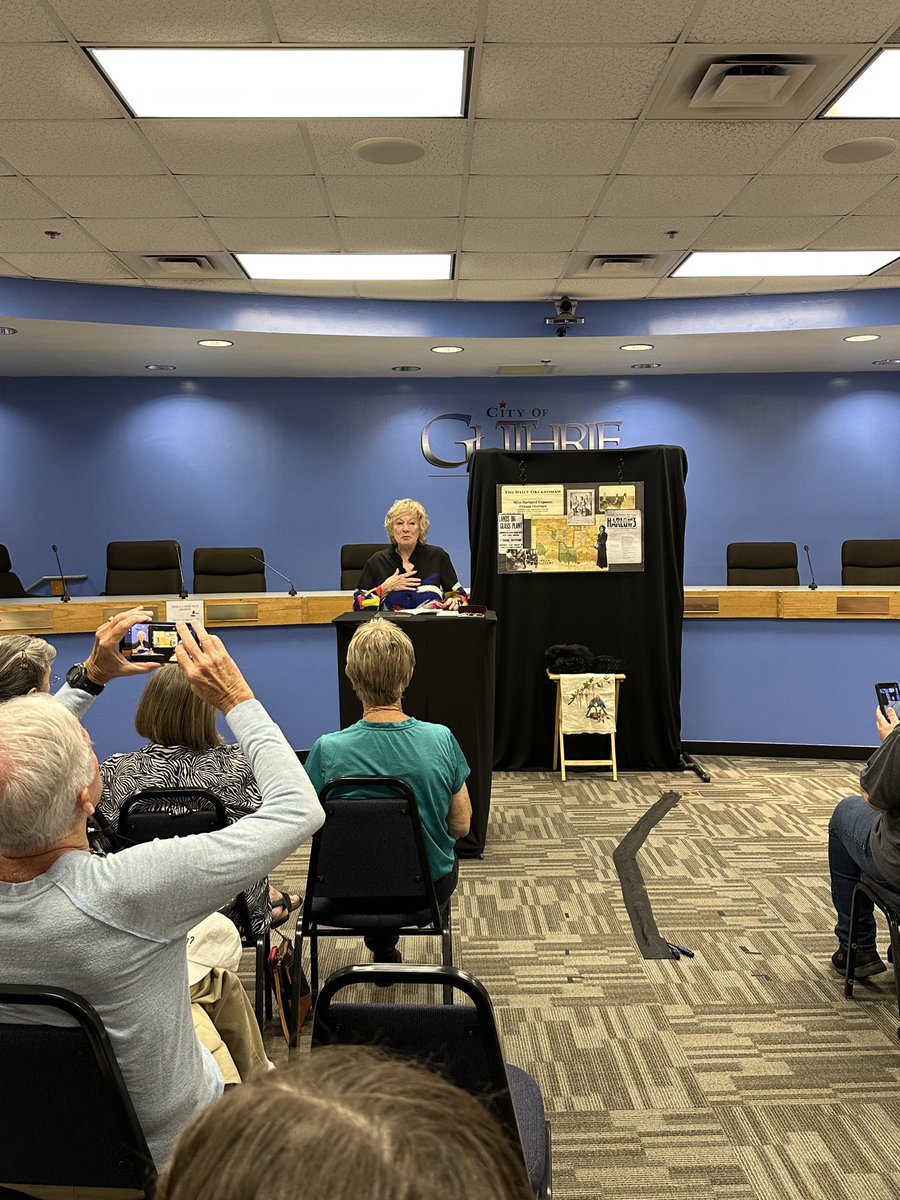 okhistory's tweet photo. It was a great day in Guthrie, Oklahoma! Today we dedicated a new historical marker to honor Kate Barnard. It is located on the south side of city hall. https://t.co/kFLev0G3Ec