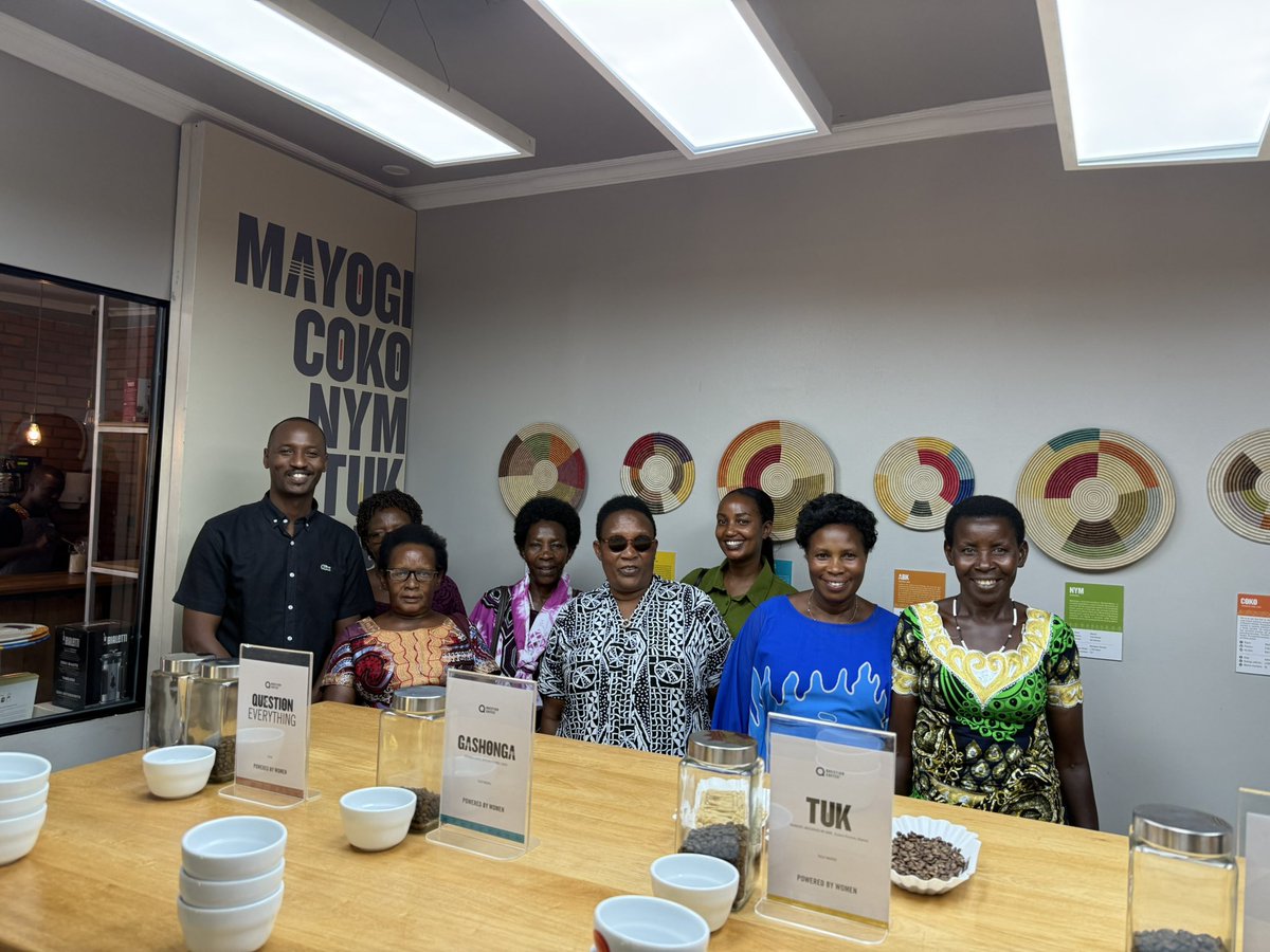 SustainableGro's tweet photo. For International Coffee Day, SGR brought together women coffee farmers from our cooperative partners across Rwanda for a day at @QuestionCafeRW , our social enterprise.

It was an opportunity for the women behind Rwanda’s coffee to step beyond the farm and experience another part of the coffee value chain; from tasting and brewing to learning more about how their coffee reaches the cup.

At SGR, we believe meaningful change starts by connecting people, strengthening partnerships, and creating opportunities across the value chain.

From the women who grow it to the people who enjoy it ☕️