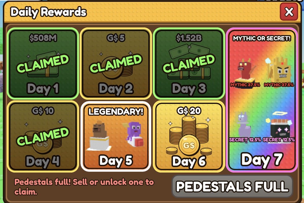 S1eepyyXD's tweet photo. New daily retention features for my upcoming game, what do you guys think of the UI? (Made with Opus so lmk) #roblox #robloxdev https://t.co/SijT1g4nkr