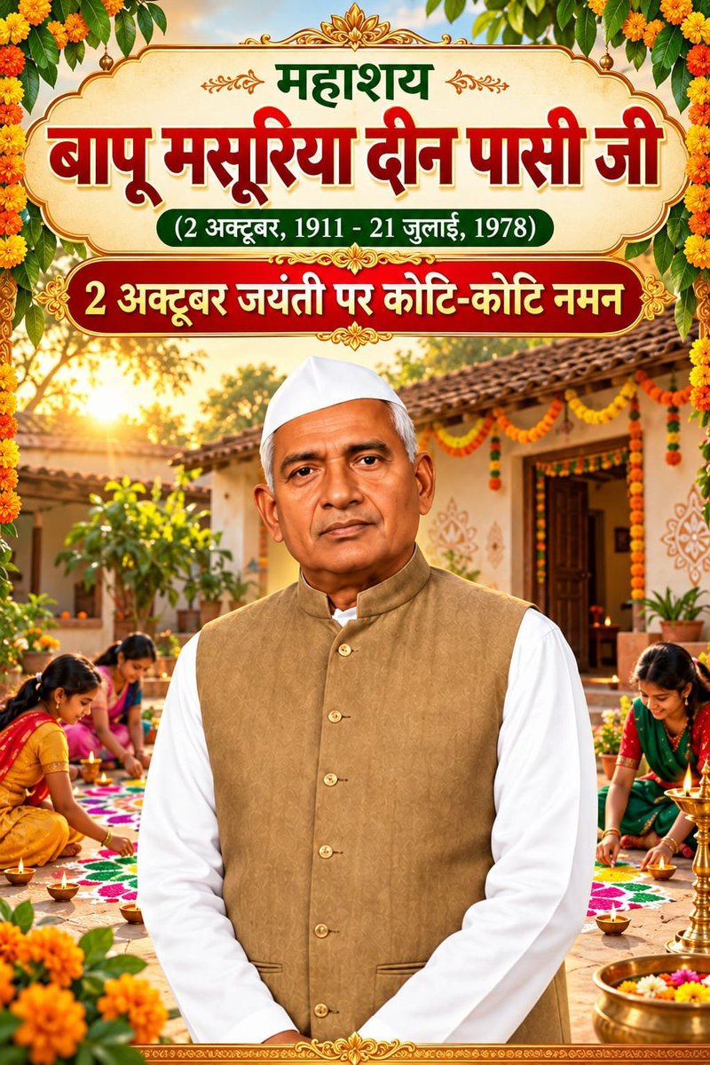 kkpasi9's tweet photo. आज उनकी जयंती पर पूरा देश नमन करता है!
बापू महाशय मसुरियादिन पासी जी* का संघर्ष इतिहास के पन्नों में नहीं, हमारी रगों में जिंदा है!
मुक्तिदाता के योगदान को वह सम्मान और पहचान मिले, जिसके वे हकदार हैं!
 #मुक्तिदाता_मसुरियादिन_पासी https://t.co/7k3rCYwE4o