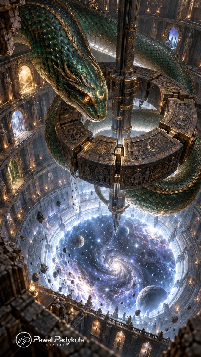 NeoSynthVisions's tweet photo. Title :
THE SERPENT TEMPLE OF A THOUSAND REALMS
Challenge Creator Janseen Lie
Images by Paweł Padykuła
#AIArt #DigitalArt #Fantasy #DarkFantasy #Surrealism #digitalpainting #ConceptArt #AIGenerated #VisualArt #aiartist #AIArtwork #AIArtCommunity #NeoSynthVisions #PawelPadykula
©️ Paweł Padykuła Visuals 🎭 ✦ 🛡️ Do Not Edit 🚫