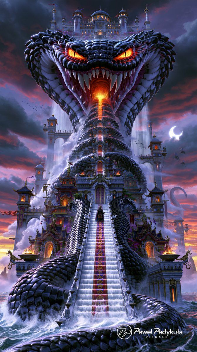 NeoSynthVisions's tweet photo. Title :
THE SERPENT TEMPLE OF A THOUSAND REALMS
Challenge Creator Janseen Lie
Images by Paweł Padykuła
#AIArt #DigitalArt #Fantasy #DarkFantasy #Surrealism #digitalpainting #ConceptArt #AIGenerated #VisualArt #aiartist #AIArtwork #AIArtCommunity #NeoSynthVisions #PawelPadykula
©️ Paweł Padykuła Visuals 🎭 ✦ 🛡️ Do Not Edit 🚫