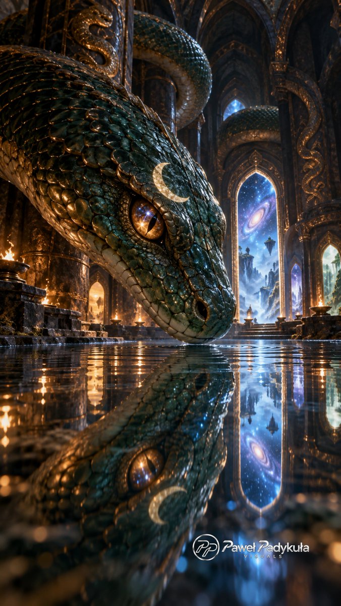 NeoSynthVisions's tweet photo. Title :
THE SERPENT TEMPLE OF A THOUSAND REALMS
Challenge Creator Janseen Lie
Images by Paweł Padykuła
#AIArt #DigitalArt #Fantasy #DarkFantasy #Surrealism #digitalpainting #ConceptArt #AIGenerated #VisualArt #aiartist #AIArtwork #AIArtCommunity #NeoSynthVisions #PawelPadykula
©️ Paweł Padykuła Visuals 🎭 ✦ 🛡️ Do Not Edit 🚫