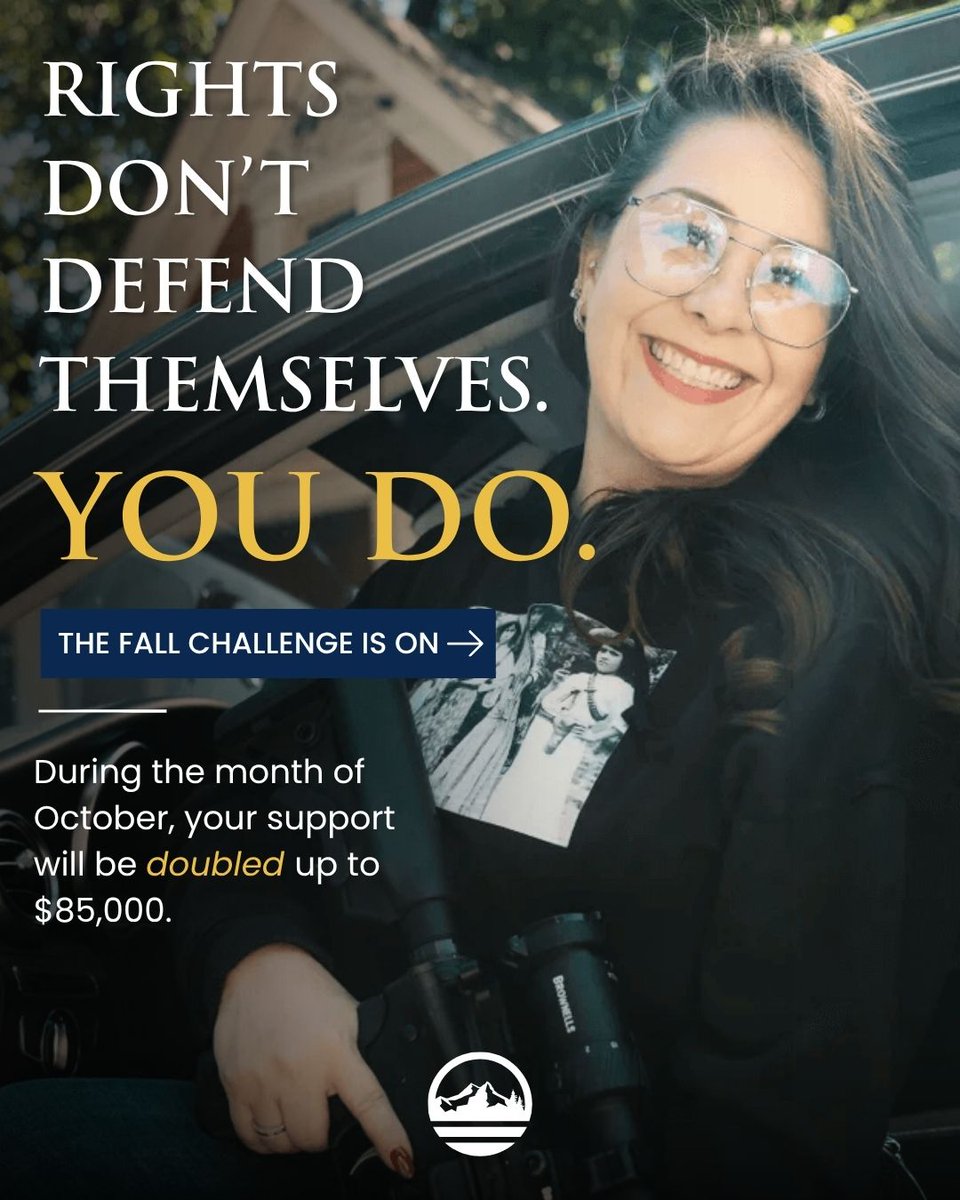 MSLF's tweet photo. Rights can’t defend themselves. You do.

That’s more than a a slogan, it reflects the work of Mountain States Legal Foundation and the supporters who make that work possible.

This October, a group of MSLF donors has issued a $85,000 matching gift challenge. Every contribution made through October 31 will be matched dollar-for-dollar, up to the $85,000 limit.
Your support helps MSLF bring legal action in cases involving property rights, individual liberty, and government authority, representing clients who may not otherwise have the resources to pursue their cases.
This October, your gift can go twice as far.

The Fall Challenge is on. Learn more and make your contribution today at https://t.co/RhRecfUtzE
