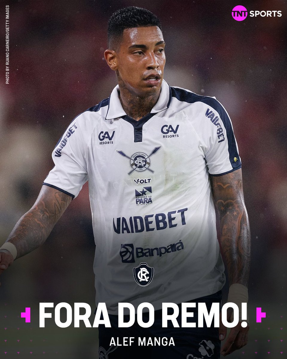 TNTSportsBR's tweet photo. ALEF MANGA DEIXA O REMO! 🦁❌ O Azulino anunciou a saída do atacante durante essa data FIFA. O clube não informou o motivo da saída. #FBR https://t.co/k8OE3Lf04q