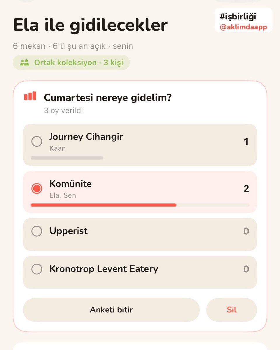 uzatmayinbe's tweet photo. çocuk benimle gidilecek yerler diye liste açmış 6 mekan eklemiş tamam çok tatlı sonra cumartesi nereye gidelim diye anket açmış ARKADAŞI KAAN DA OY KULLANMIŞ kaan sen niye bizim date'imize oy veriyorsun kskskskdjsk https://t.co/F0AgmrGpzE