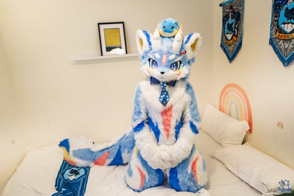 FurryFrostSugar's tweet photo. 【毛五FursuitFriday】
It's my pleasure to serve you~
#Furmony #Furry #Fursuit #可爱 #鸿萌造物 #兽装 https://t.co/pVkl9YAggx