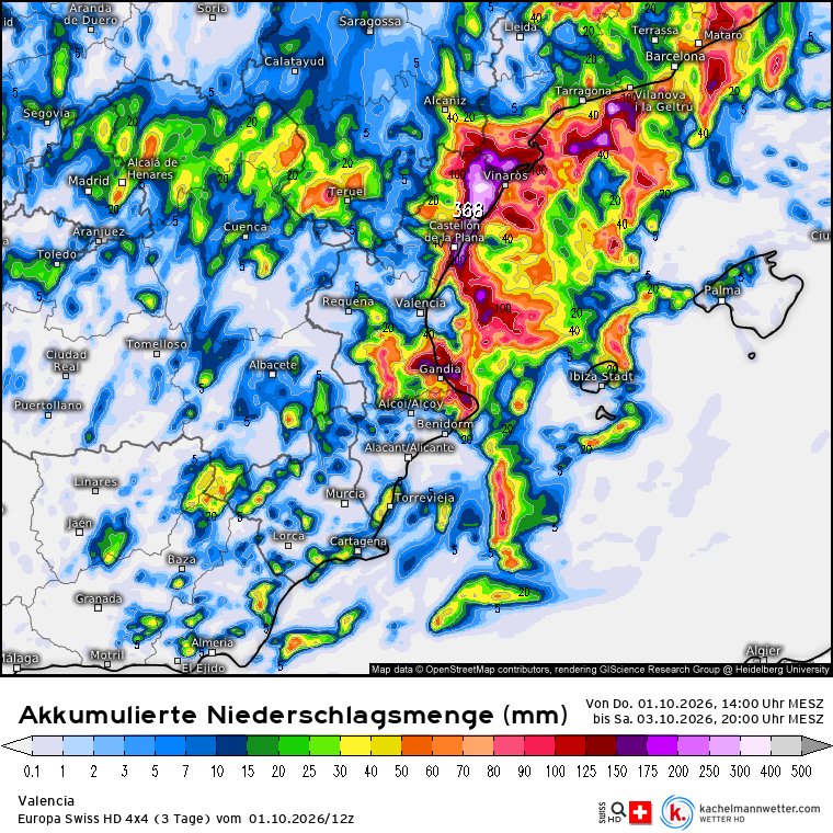 Art_of_thunders's tweet photo. ⚠️☔ De komende 24 uur is het extra waakzaam lands de oostkust van Spanje. Daar berekenen weermodellen felle onweersbuien die veel neerslag zullen gaan produceren.
#onweer
#Spanje
#wateroverlast https://t.co/8Sm3TDrmFf