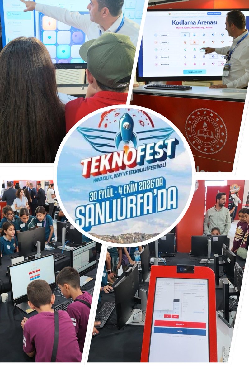 mebodsgm's tweet photo. GENEL MÜDÜRLÜĞÜMÜZ TEKNOFEST 2026’DA PROJELERİNİ TANITIYOR

30 Eylül-4 Ekim 2026 tarihleri arasında Şanlıurfa GAP Havalimanı’nda gerçekleştirilmesi planlanan TEKNOFEST 2026 Başladı.

☑️ Genel Müdürlüğümüz, festivalde e-Sınav, Dört Beceride Türkçe Dil Sınavı ve Türkçe Dil Yeterlilik (TÜRKÇEDİL) projelerini ziyaretçilerle buluşturuyor.

☑️e-Sınav Projesi kapsamında ziyaretçilere farklı düzeylerde Trafik Bilgisi soruları yöneltilirken katılımcılar sınav uygulamasını deneyimleme fırsatı buluyor.

☑️ Dört Beceride Türkçe Dil Sınavı ile okuma, yazma, dinleme ve konuşma becerilerini ölçmeye yönelik uygulamalar tanıtılıyor.

 ☑️TÜRKÇEDİL Projesi kapsamında ise Türkçeyi yabancı dil olarak öğrenen yetişkinlerin dil becerilerini belirlemeye yönelik sınav uygulamaları hakkında bilgi veriliyor.
@tcmeb 
@Yusuf__Tekin 
@farukyelkenci 
@erdalkilinc27