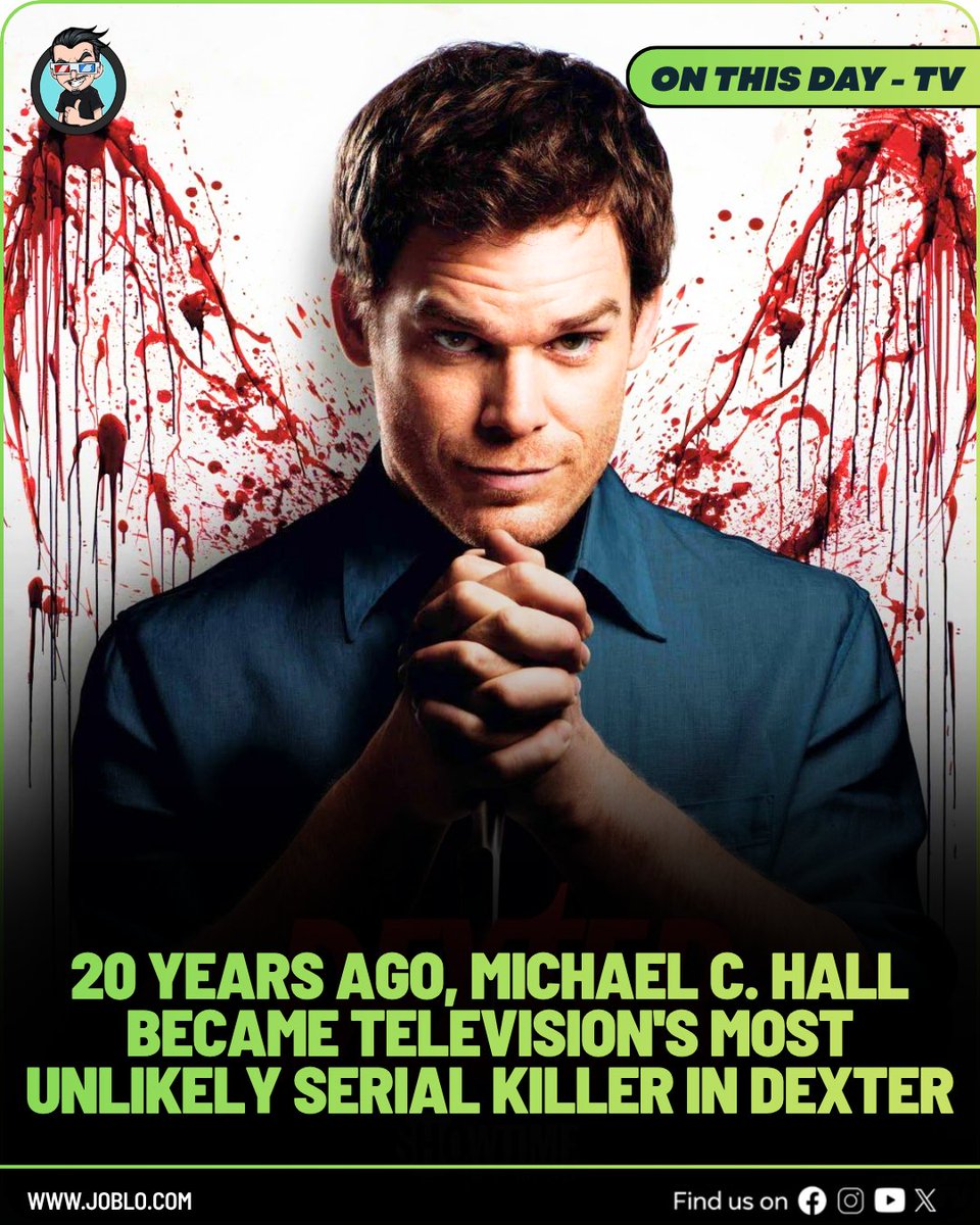 joblocom's tweet photo. Dexter (2006-2013) was released 20 years ago! 📺
#DexterTV #CrimeDrama #MichaelCHall https://t.co/PdbOthKxR4