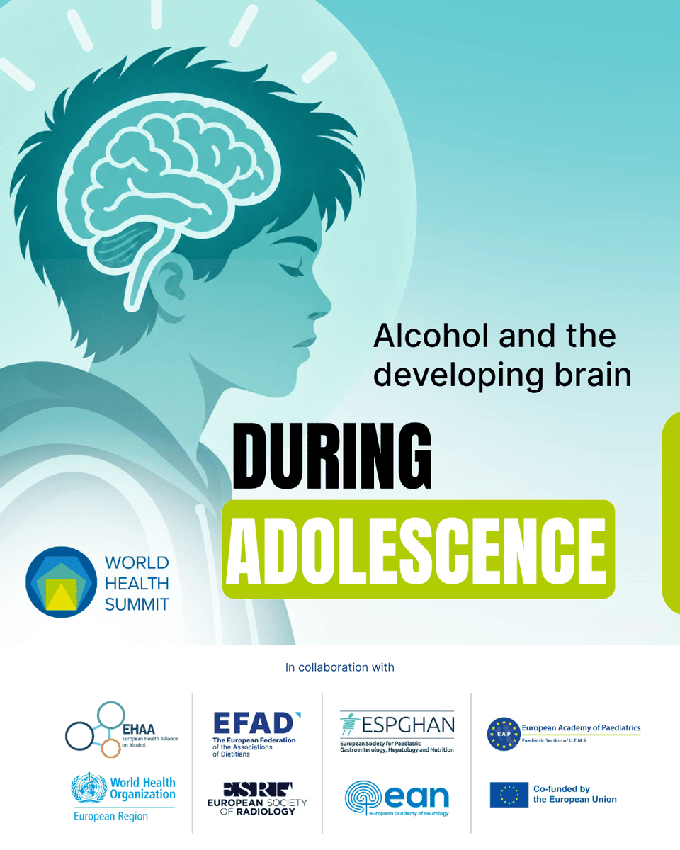 WHO_Europe's tweet photo. Alcohol can harm children before birth, at home and during adolescence.

Three pathways. One child-health issue.

On 11 Oct, we bring them together at #WHS2026.

#AlcoholAndChildHealth https://t.co/9qi5n35QGY