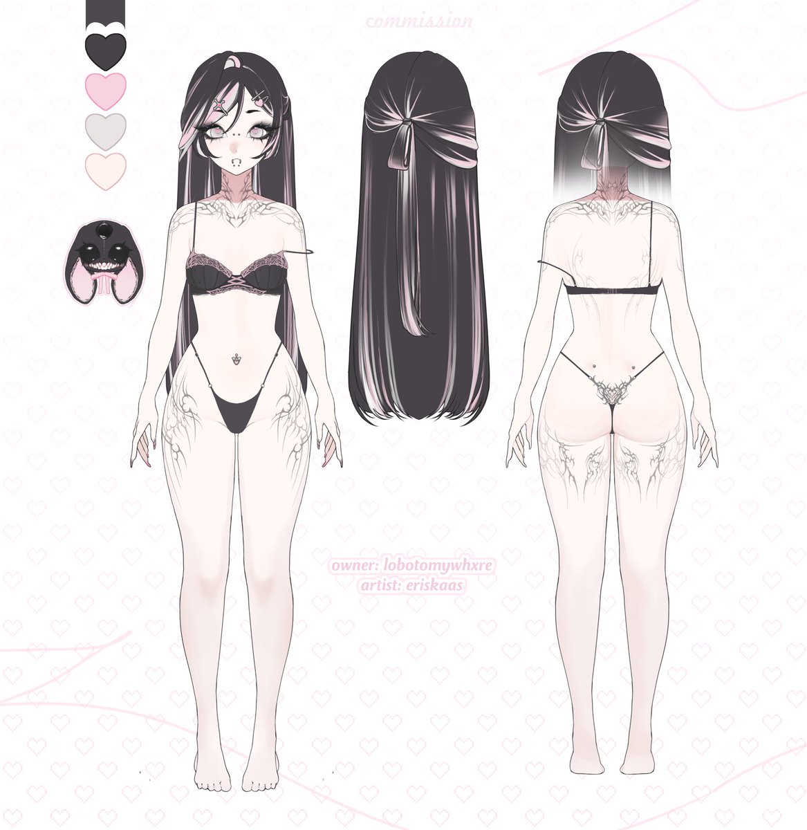 LobotomyWhxre's tweet photo. My official reference sheet has been finished by @ErisKaas 

I’m truly happy I get a design that fits me as a person and personality <3 I’ll be excited to say they are also doing my model!! 

• #VTuber #VTubers #VTuberDebut • https://t.co/Qj0Zo7mHUp
