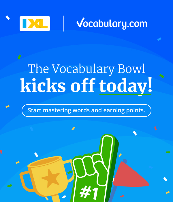 IXLLearning's tweet photo. The Fall 2026 #VocabularyBowl officially kicks off today! 

Last season, 1 million learners mastered more than 5 million words. 

Will your students triumph this season?

Learn more about the world's biggest academic showdown and register here: https://t.co/4y881ObH4Y https://t.co/eZT0B4m8y5