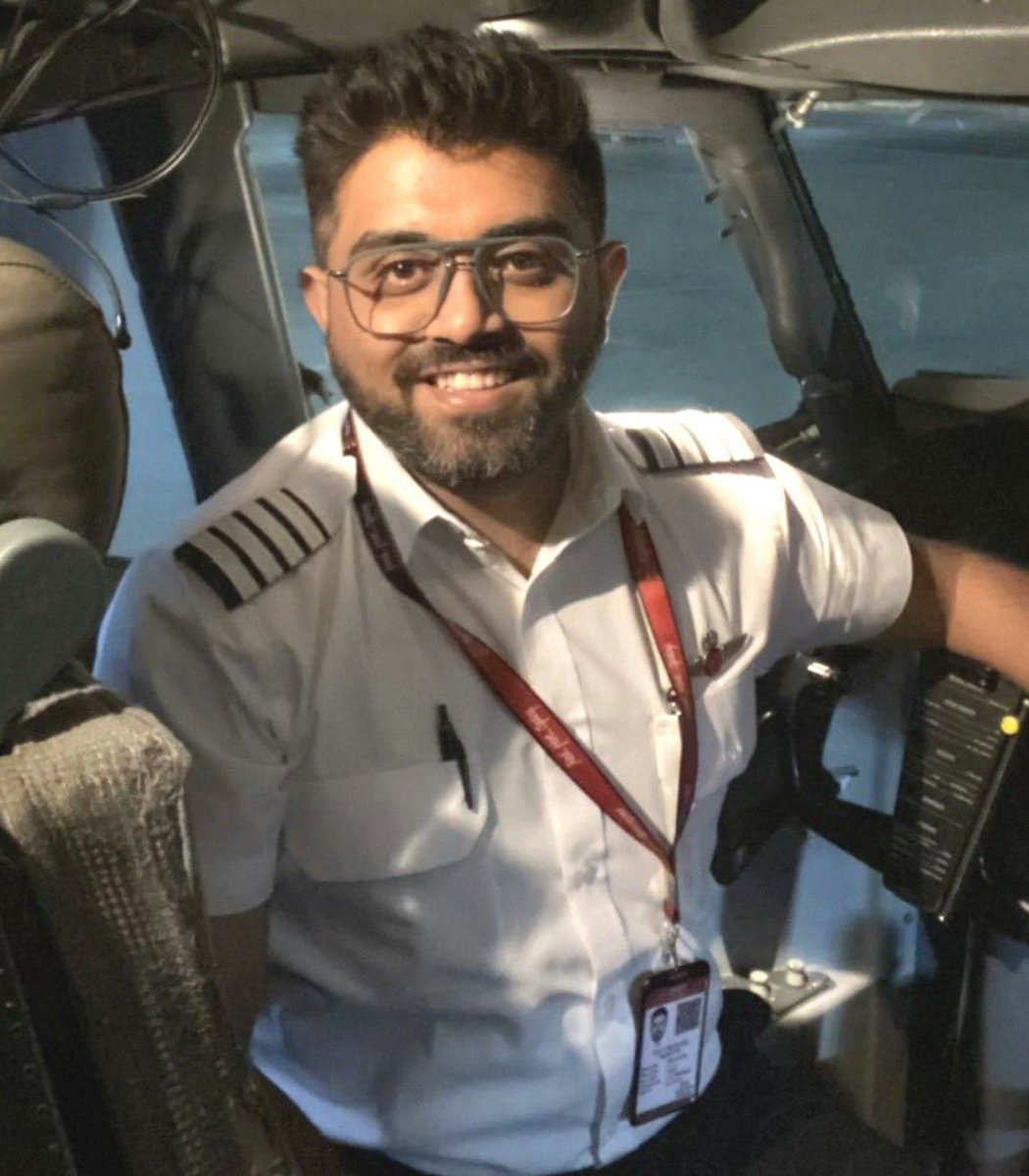 pubity's tweet photo. Indian pilot Smit Machchhar is being hailed as a hero after preventing a plane hijacking.

He fought back when his co-pilot stabbed him and tried to crash the plane, buying enough time to save everyone on board. Machchhar survived and is recovering in hospital. https://t.co/5A7GoDGtZ7