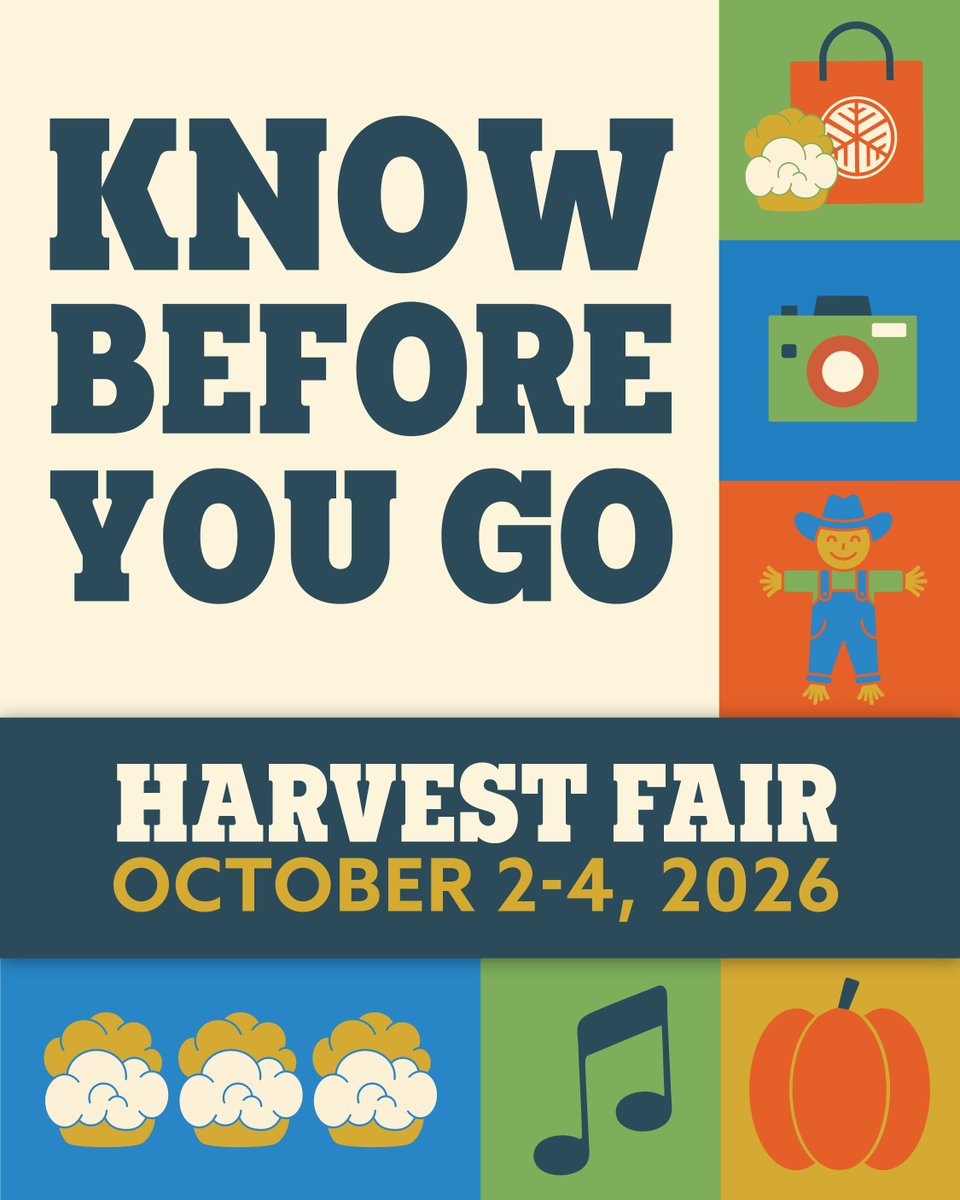 wistatefair's tweet photo. Your Harvest Fair game plan starts here🍂

Before the food, rides, and fall fun begin, make sure you're in the know before you arrive. From parking and admission to what you can bring through the gates, we’ve got everything you need for a smooth day!

Find the full event policies here: https://t.co/2XbSmlMK3F