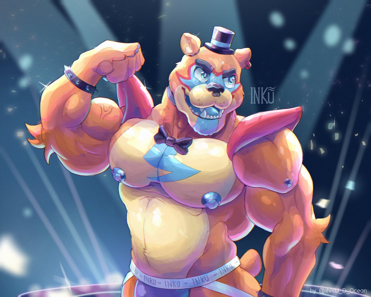 INKU_D_Ocean's tweet photo. Freddy: Check out this bicep, my superstar! https://t.co/mndZIvb3Uo