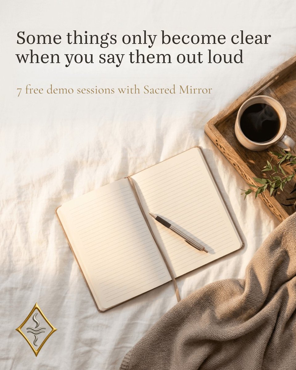soulsreflecting's tweet photo. Some things become clearer when you say them out loud.

Sacred Mirror is an interactive reflection experience. Talk through your thoughts and try 7 free demo sessions.

Discover Sacred Mirror https://t.co/0KoElypvQs #SoulsReflection https://t.co/RO9XzLNdeP