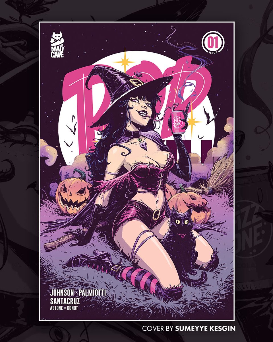 MadCaveStudios's tweet photo. Celebrate spooky season with Pop Kill and this special Halloween variant cover by Sumeyye Kesgin! Details: https://t.co/yXUe6lTEk5

"I can't picture a witch (or life!) without a cat. And it was important to make the cat look as mysterious and badass as possible!"--Kesgin https://t.co/RcWL6rMQBl