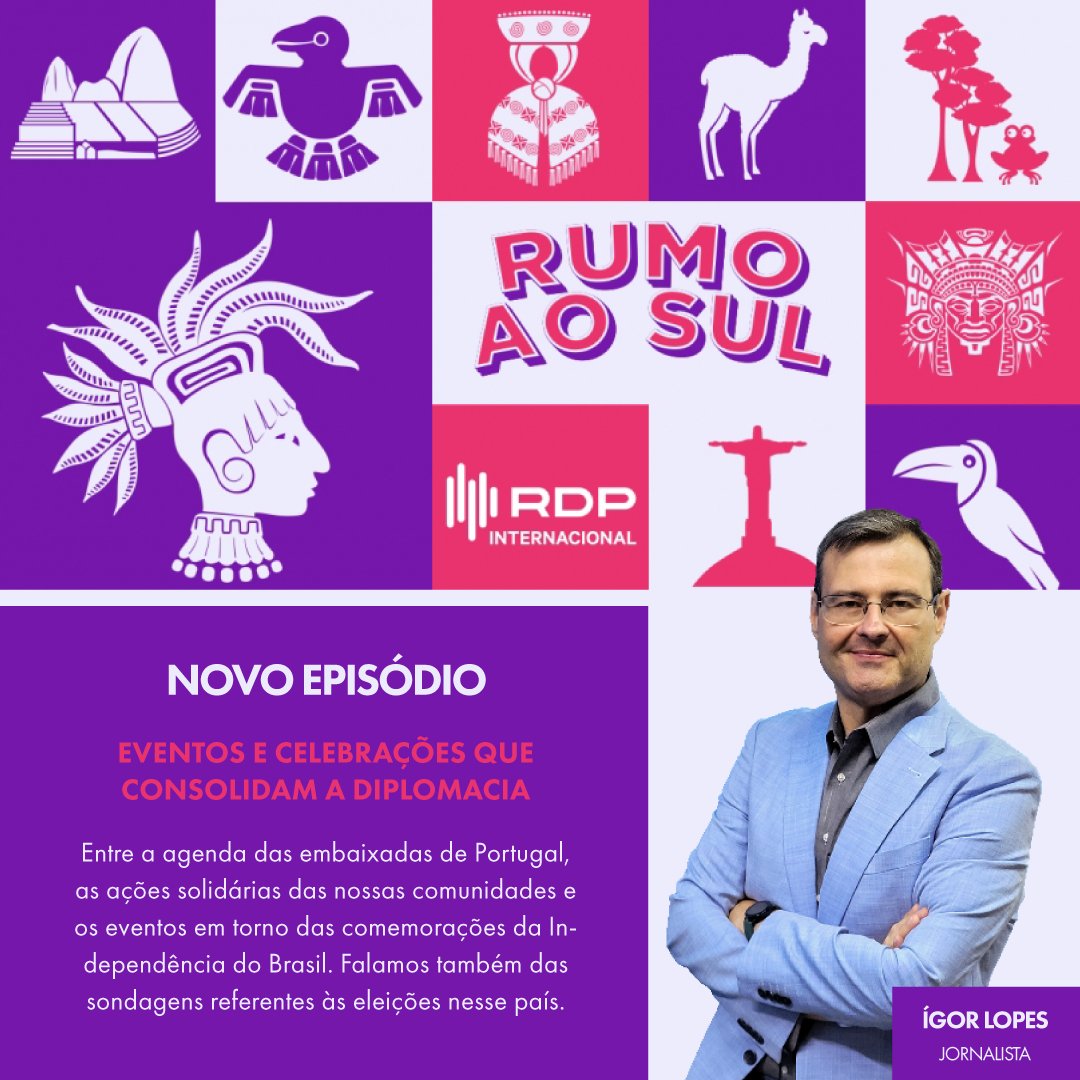 IgorPLopes's tweet photo. ✅ Na edição desta semana do podcast "Rumo ao Sul", que lidero ao lado da Andreia Rocha, na RDP Internacional, abordamos temas que valorizam a conexão entre Portugal e a América do Sul.  

📌 Conheça os temas em destaque nas imagens abaixo.  

📟 Ouça em: https://t.co/A2x2TexXeN https://t.co/8NV6Ek4PXp