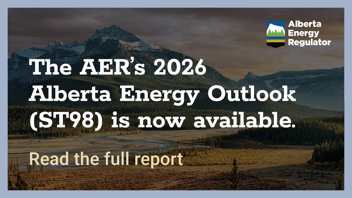 AER_news's tweet photo. Our Alberta Energy Outlook (ST98) web publication provides detailed energy prices, production, reserves, capital expenditures, pipelines, emerging resources, and a 10-year forecast. https://t.co/nvO8m52exx
#AlbertaEnergy #ABoilandgas https://t.co/lDVwBx2qAv #ABEnergy #ABoil https://t.co/6wxEzxln1A