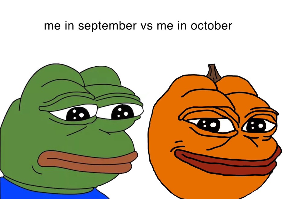 pepecoineth's tweet photo. Uptober 1st 🐸🎃 https://t.co/F24xnpAVQv