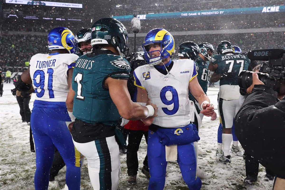 RiseNDraft's tweet photo. Here’s an important question: Who is going to be more desperate for a win this weekend, the Rams or Eagles? 🔗⬇️

https://t.co/rLnw34iuA2 https://t.co/4tceVJ9Z8V