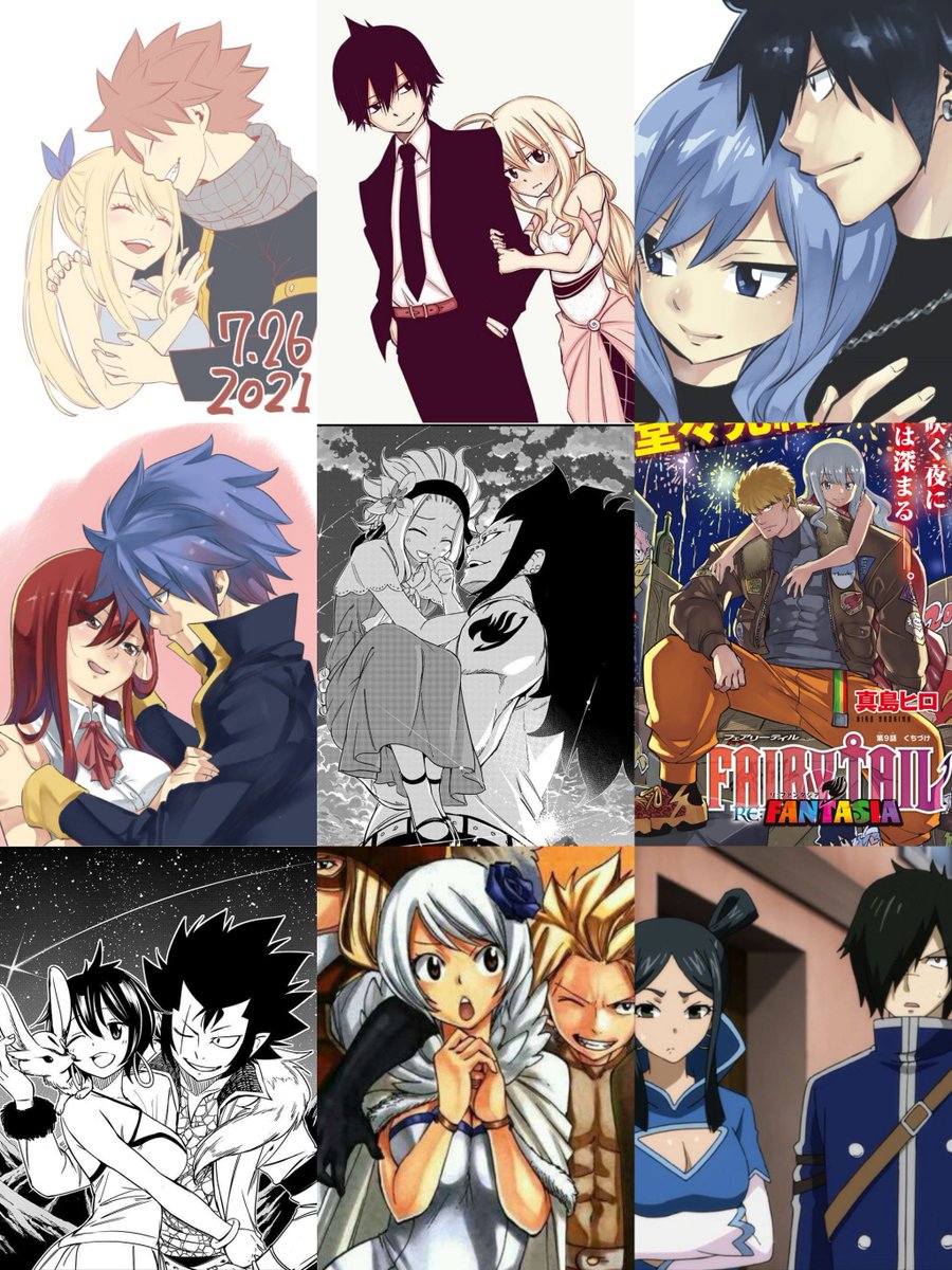 LikaStark52's tweet photo. My favorite fairy tail ships in order
#FairyTail #nalu #zervis #gruvia #jerza #gajevy #miraxus #stingyu #rognerva https://t.co/NhsXtLaicW