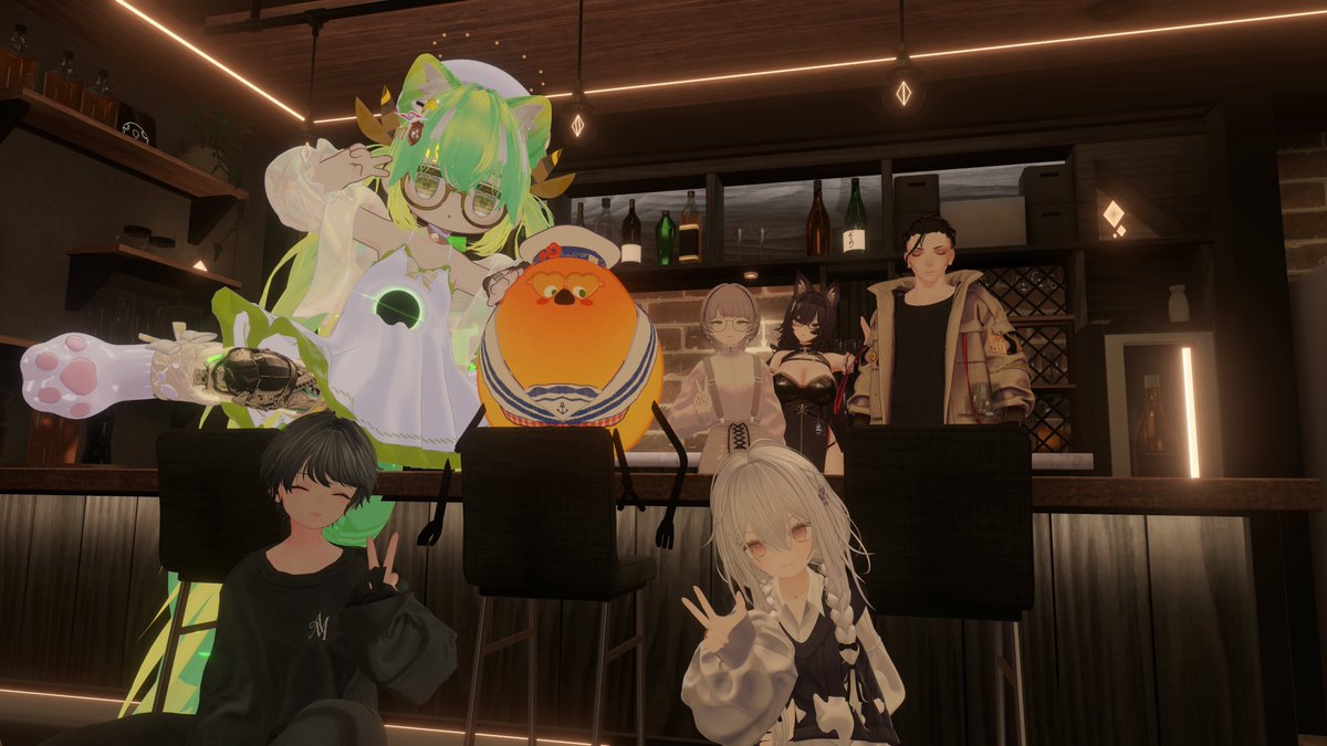 kamico0222's tweet photo. いつものメンバーで雑談💭
がんぴのニャムニャム戦法、明日楽しみにしてるね
#VRChat #Lapwing3D https://t.co/oTGCCqtson