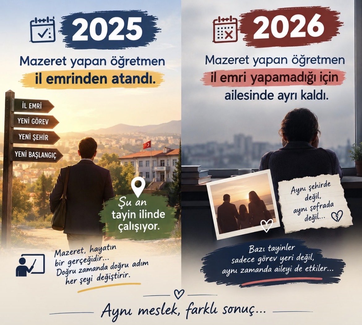 canalpercan87's tweet photo. ⚖️ “İl emri yok” açıklamasından sonra ailelerimiz hâlâ ayrı, sorunlarımız hâlâ aynı. Protokol kapsamında çözüm üretiliyorsa diğer öğretmenler için de üretilebilir. Bizi görmezden gelmeyin; tüm aileleri birleştirecek adımı atın. #TBMMAileleriBirleştir @RTErdogan @Yusuf__Tekin @cftcblnt @YilmazzGuney