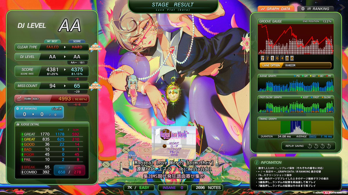 kensyouenkun's tweet photo. 集2　Magical Love Words [aimuther]　HC
集2　Orange Juice [100%]　EC
集2+i m a z i n e x o+ (d a r k m e d i a m i x) [7KINSANE]
NC→おとといは全然できずに萎えぽよの翁でした。
st3, M2, 双3Apollo [Monsther++]　EC　→意地と根性 https://t.co/3zlu9zjRVl