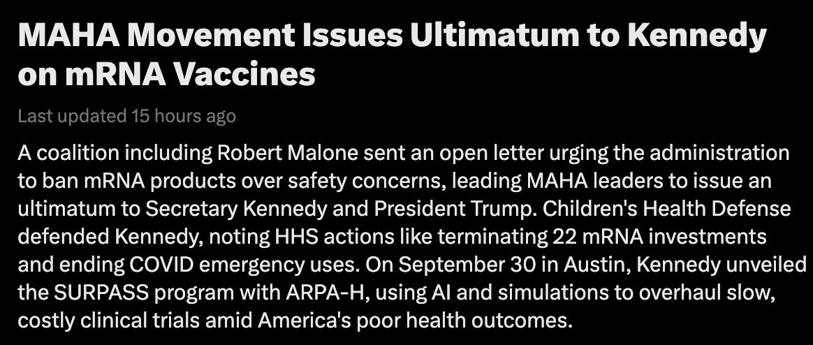 MaryBowdenMD's tweet photo. Still trending.  Still no response from @SecKennedy or @POTUS.  We now have over 2500 signatories with a combined social media following of over 66 million concerned Americans. Why are the politicians we elected to represent us ignoring the will of the people? https://t.co/azHRhCJVlS