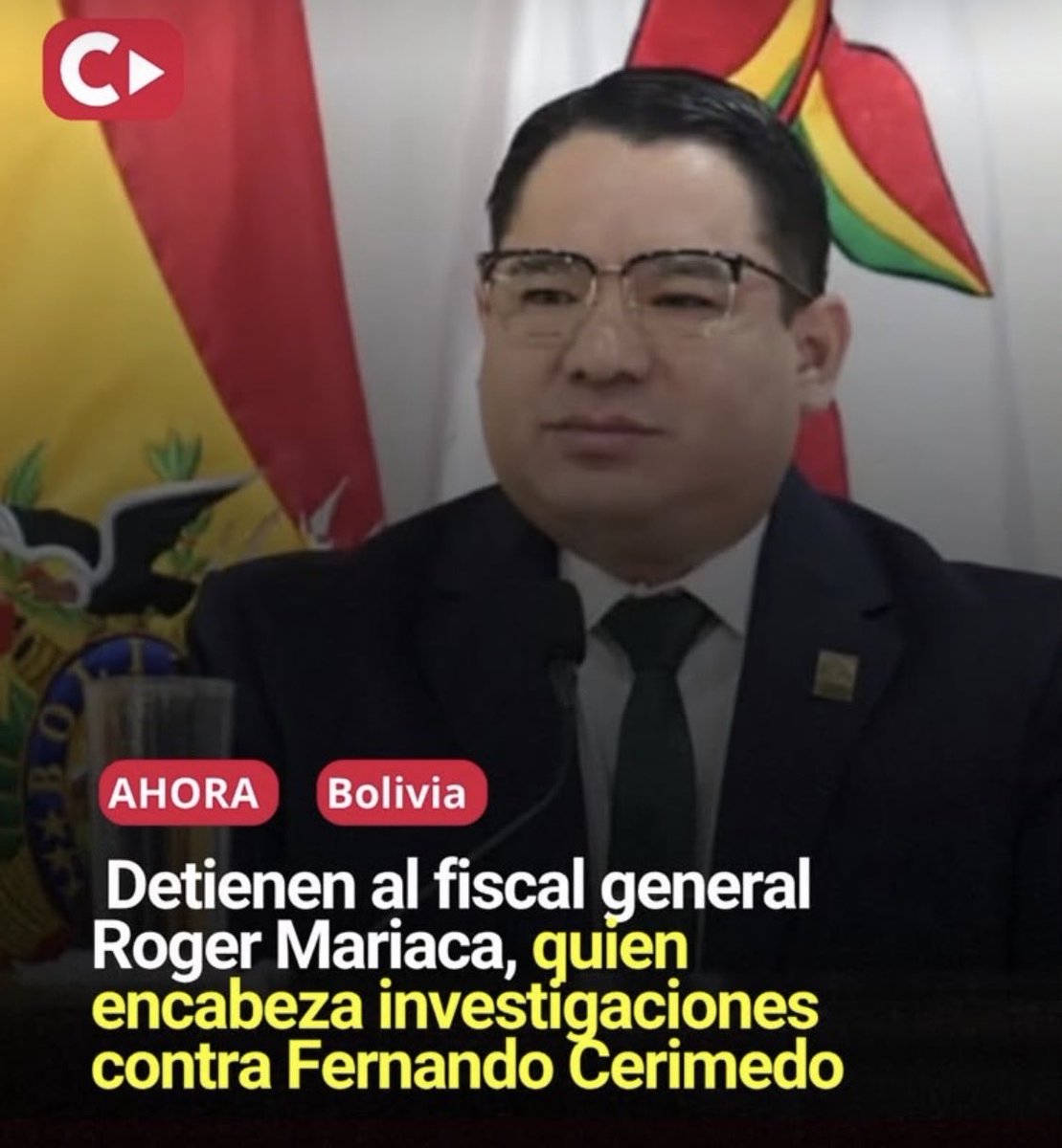 senadornavarro's tweet photo. Ya e e u u lo había sancionado con retiro de la Visa. Y ahora la Policia de Bolivia alkana la Fiscalia y lo detiene junto a un numero indeterminado de Fiscales.  Que tecla toco para gatillar esta ofensiva en su contra. Quien proteje a Cerimedo ? Que sabe Cerimedo ? https://t.co/1Bleayd4RX