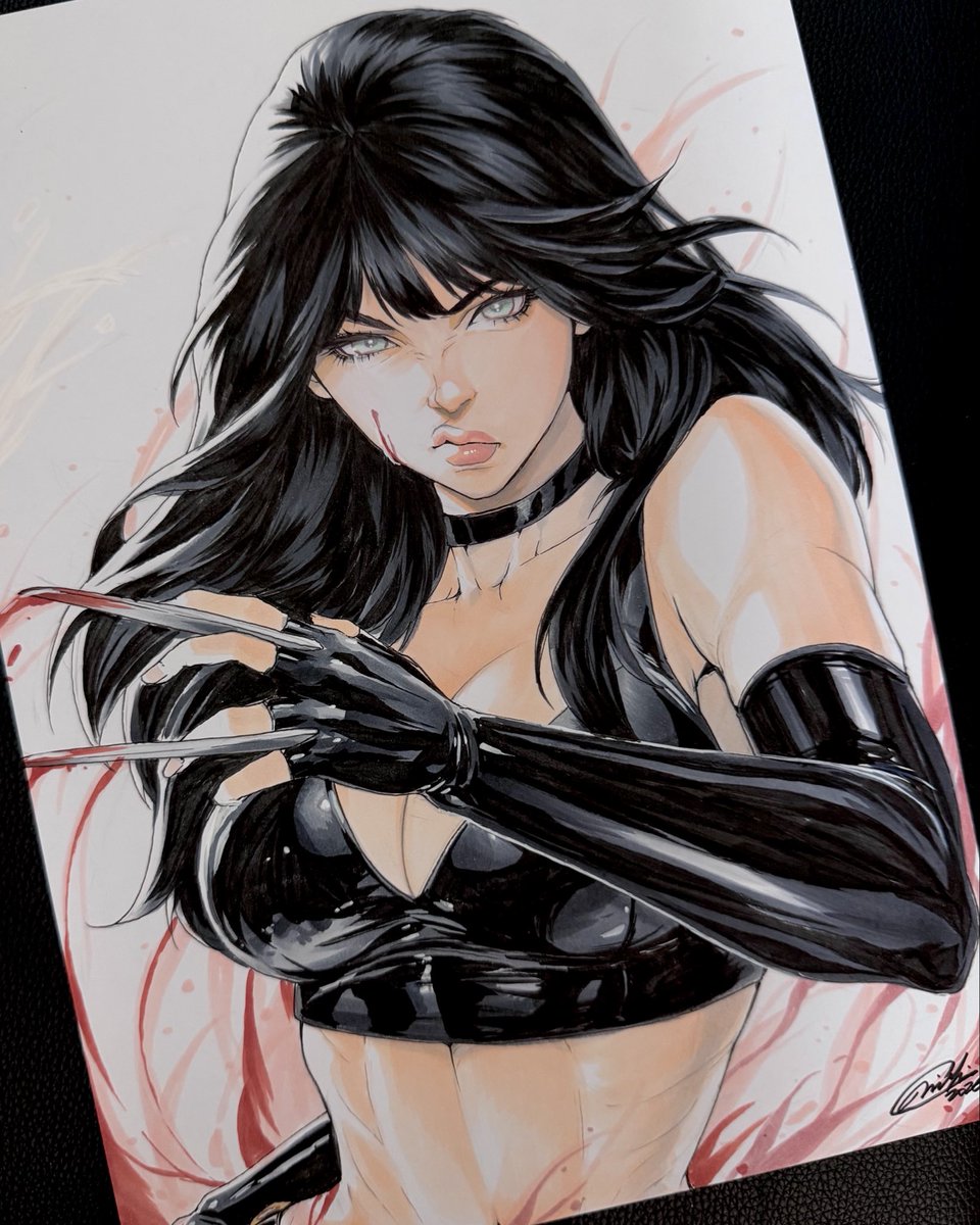 mikiokazakiart's tweet photo. I drew X23 traditionally https://t.co/cCL5xWzO1w