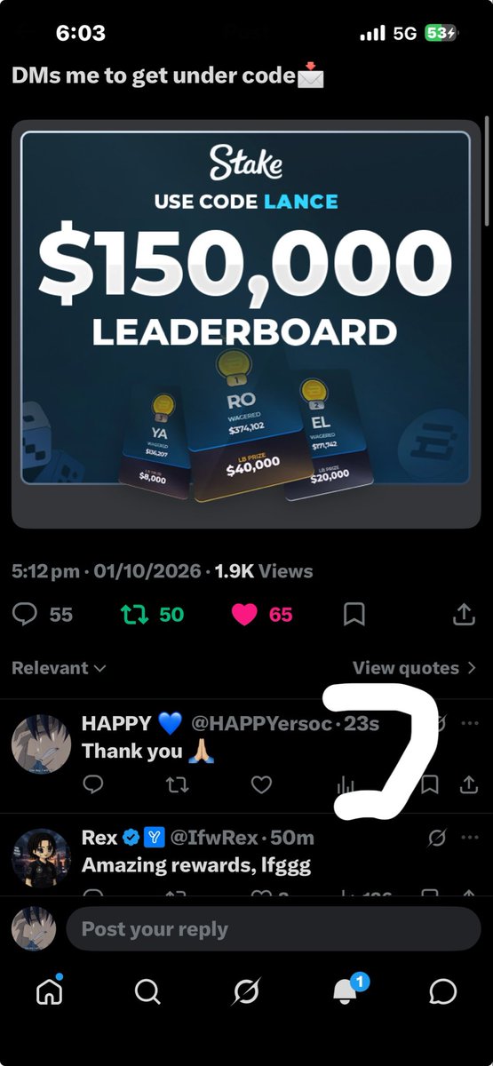 HAPPYersoc's tweet photo. @lancekick @Stake All done ✅ 

First win from you 🙏🏼 

Stake 🆔: bigpapi126 https://t.co/twenKZbf5P