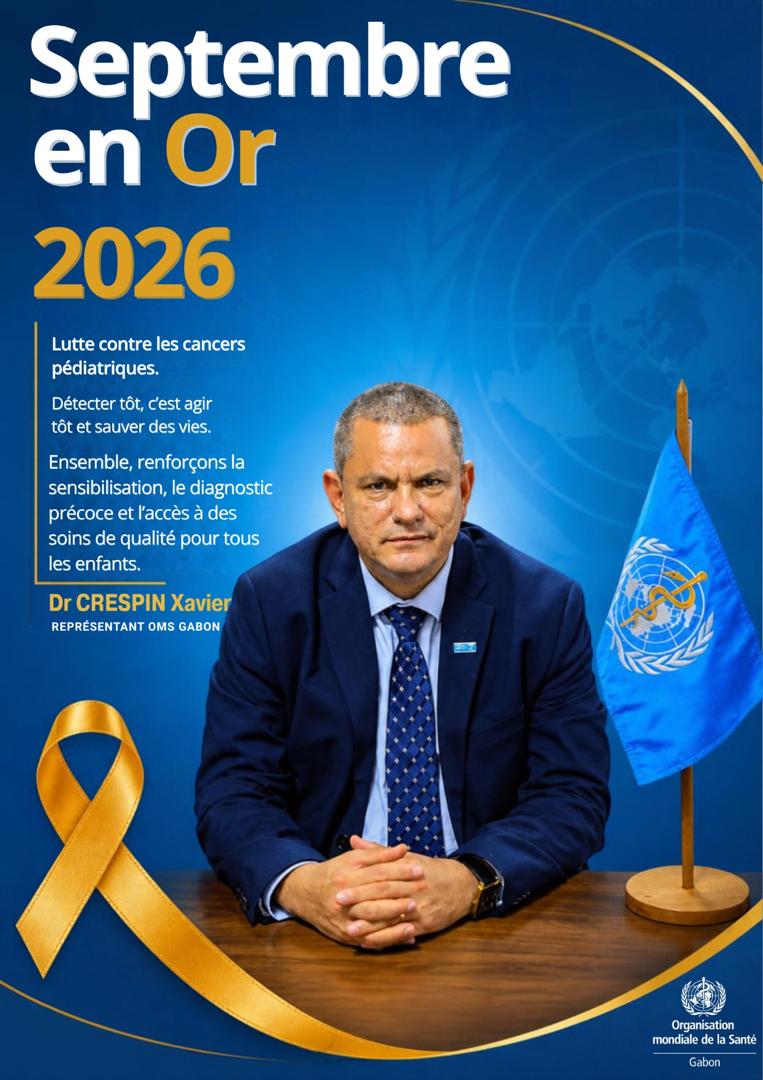 OMS_GABON's tweet photo. 🎗️ Clôture de #SeptembreEnOr2026 : le Rep @OMS_GABON et l’équipe des Maladies non transmissibles ont rejoint la mobilisation nationale contre les cancers pédiatriques aux côtés de @FondationDorcas et des autorités nationales

👧🏽👦🏽Chaque enfant mérite la meilleure chance de guérir https://t.co/ug8T8pQ5Gh