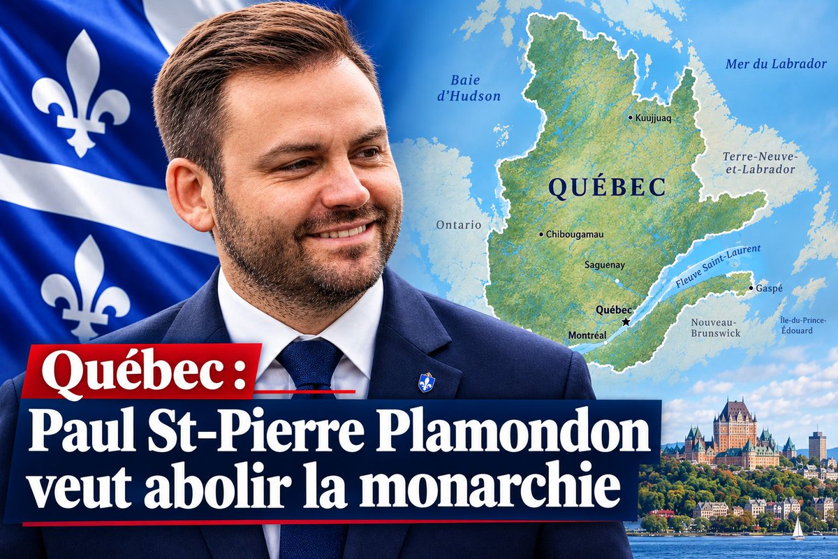 Monarchies2000's tweet photo. Le leader du Parti québécois Paul St-Pierre Plamondon promet, s’il accède au pouvoir, de déposer rapidement un projet de loi visant à abolir les liens institutionnels de la Belle-Province avec la #monarchie. 🇬🇧👑🇨🇦 #monarchy 👇
Lien : https://t.co/IRRSjgsXuk https://t.co/8t9jo5Thce