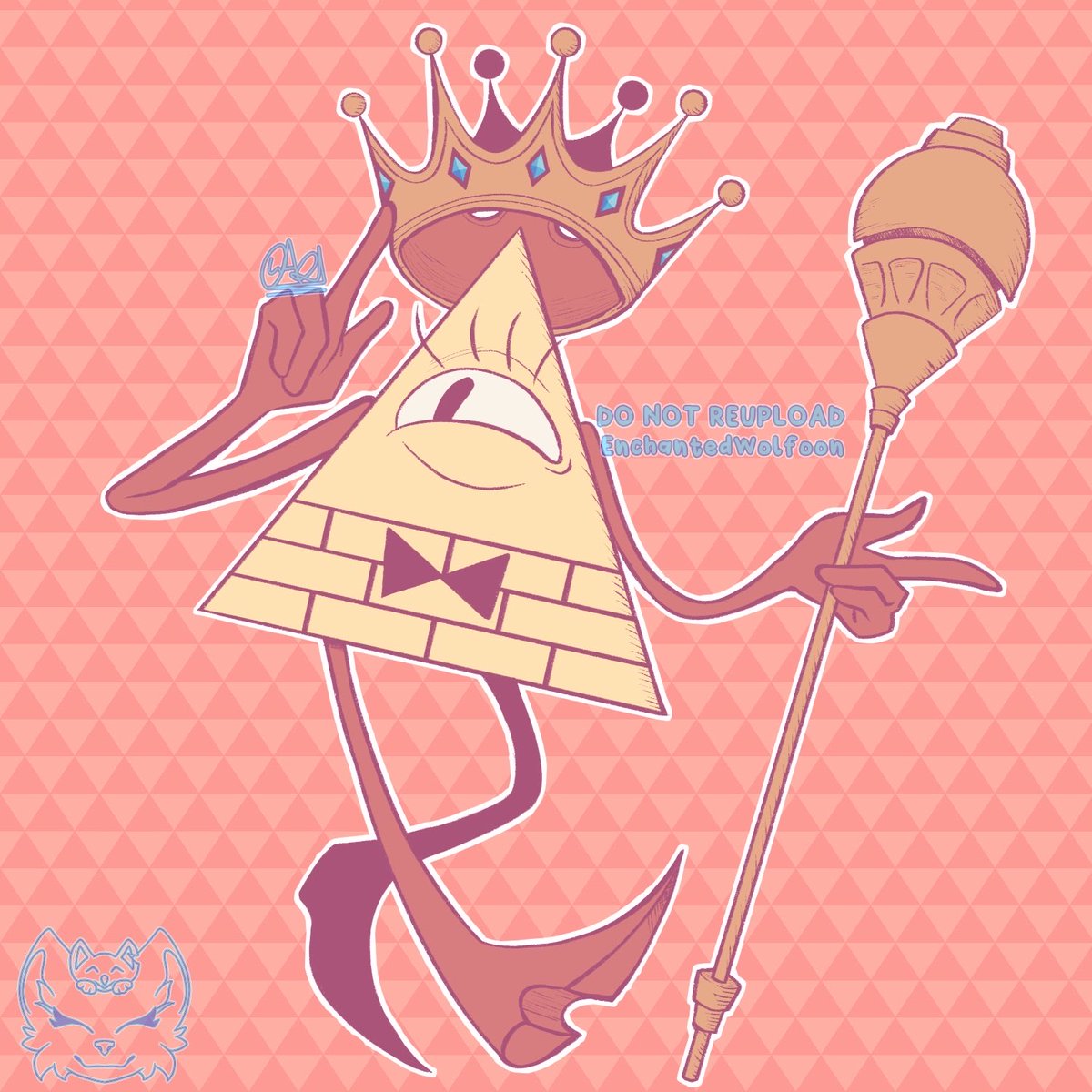 EnchantedWolfon's tweet photo. Day 1 - One-Eyed King
Prompt List by: @/CorruptToonist
#Billtober2026 #Cipherween https://t.co/TauA6jcFSg