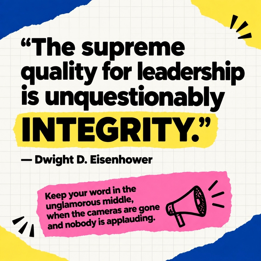 RyanForRecovery's tweet photo. "The supreme quality for leadership is unquestionably integrity."- Dwight D. Eisenhower

Trust is the only currency a movement runs on. You cannot spend what you have not earned.

Who kept their word to you? https://t.co/r8lCCOvRTe