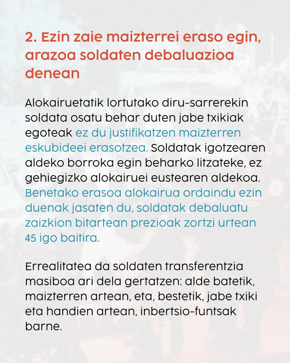 ehessarea's tweet photo. ‼️EAJk jakinarazi berri du etxebizitzari buruzko bigarren dekretuaren aurka bozkatuko duela.

Ondorioz, dekretua ez da aurrera aterako.  Hori guztia, "jabe txikiak" babesteko.

EHESSaretik, 5 gako emango ditugu mito hori deseraikitzeko eta EAJren diskurtso liberala agerian uzteko https://t.co/HaG6WXLPY2