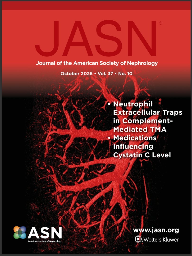 asnpublications's tweet photo. The October issue of JASN is now available online! Topics covered include: 
- Neutrophil Extracellular Traps in Complement-Mediated TMA
- Medications Influencing Cystatin C Level
- and more
https://t.co/VC4UodNa5I
#ASNJASN https://t.co/oJqprbayE7