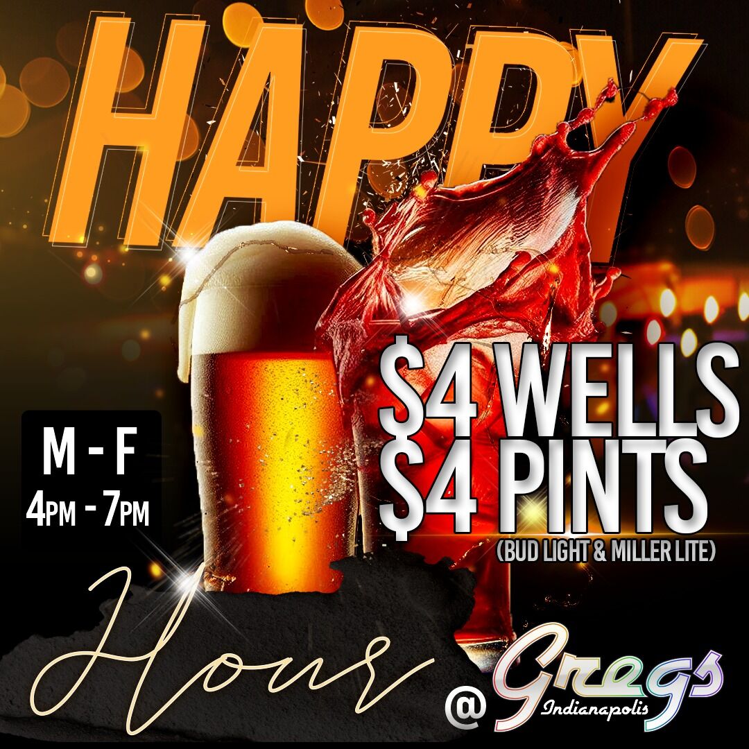 GregsOurPlace's tweet photo. HAPPY HOUR! 

Monday through Friday, catch $4 wells or $4 pints of Bud Light or Miller Lite! (4pm-7pm) https://t.co/3QFULTUTgL