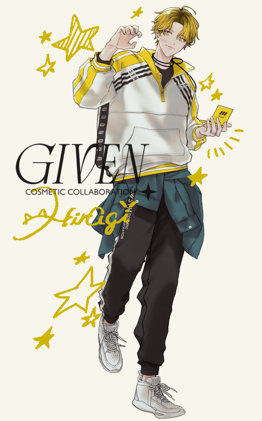 kizu_ntk's tweet photo. #ギヴン 💄コスメコラボ
毎日更新！全身イラスト公開🫰
今日は！鹿島柊！
#ギヴンコスメ #ギヴン109 https://t.co/5zKexOHUDx