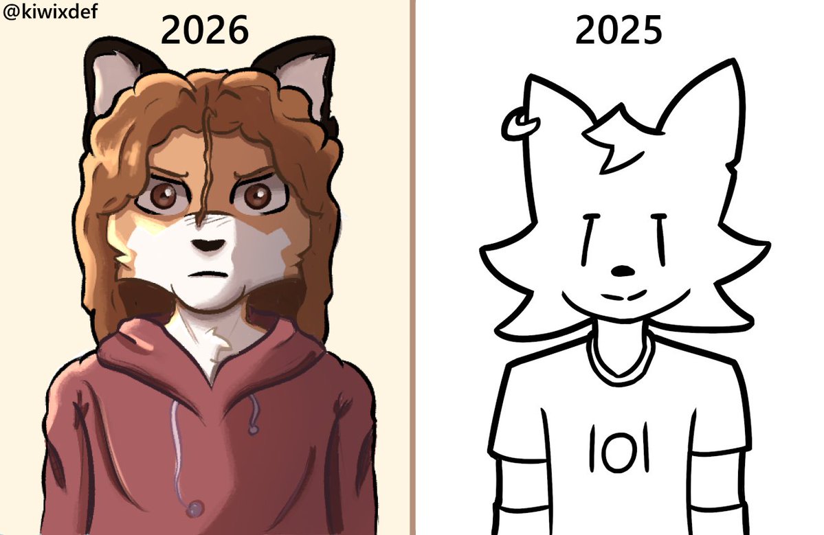 kiwixdef's tweet photo. Same Character. Year difference.
No matter what, don't give up on your dreams!!! https://t.co/pD4zNr41Nk