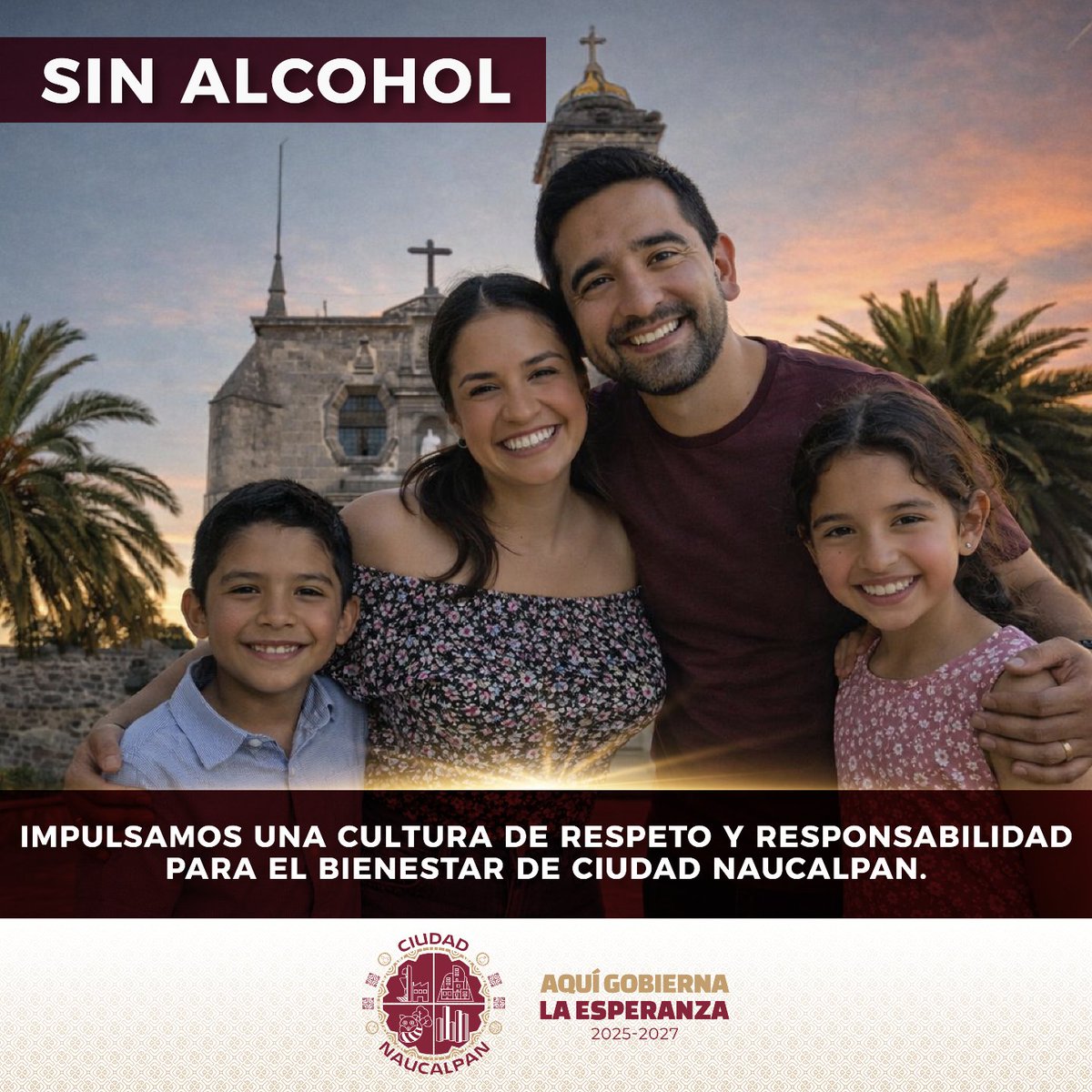 GobNau's tweet photo. En Ciudad #Naucalpan impulsamos una cultura sin alcohol, basada en el respeto y la responsabilidad, para cuidar el bienestar de nuestras familias. 
#AquiGobiernaLaEsperanza #Naucalpan https://t.co/JpqXNfvrV6